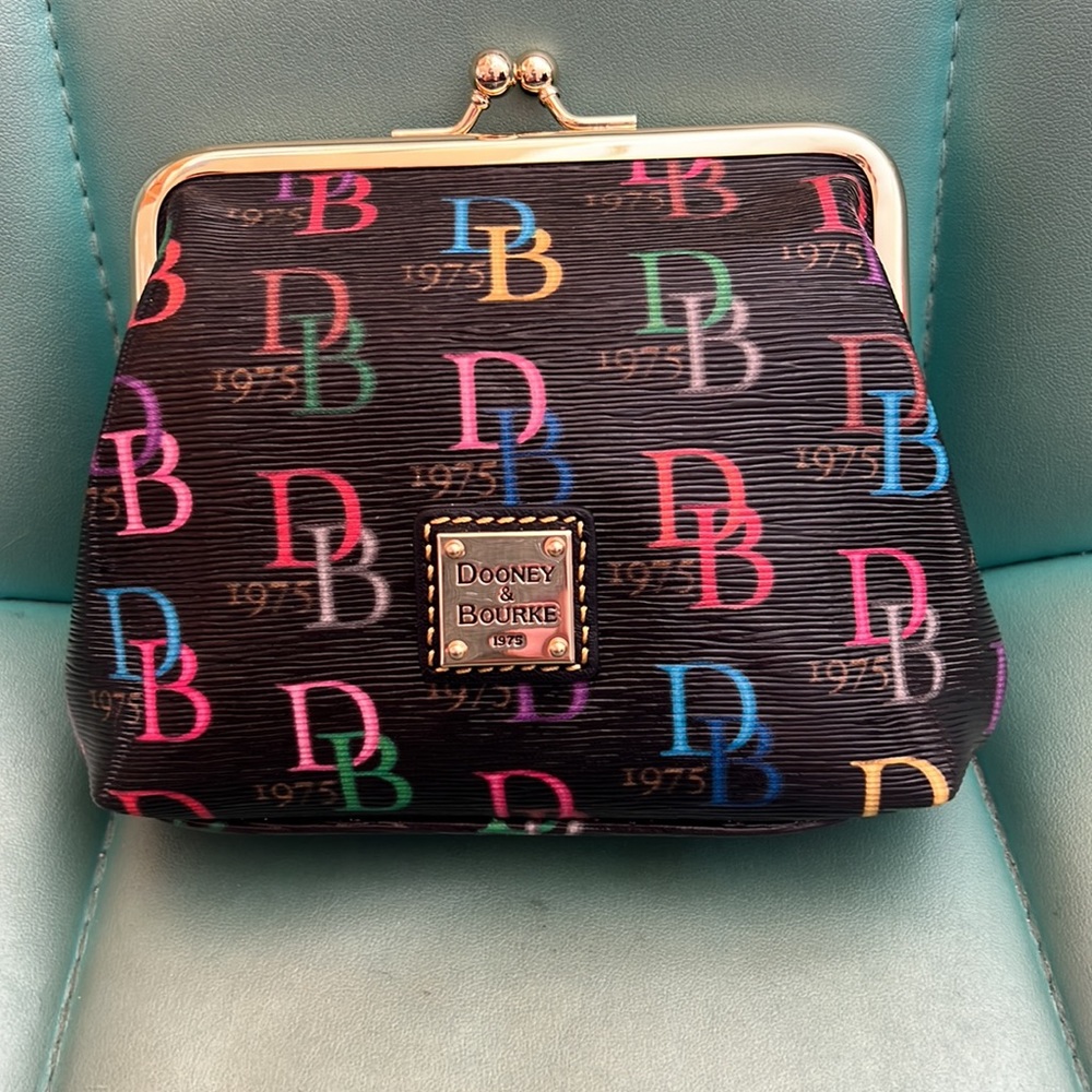 Dooney & Bourke multi color coin wallet